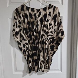 Printed Cape Blouse